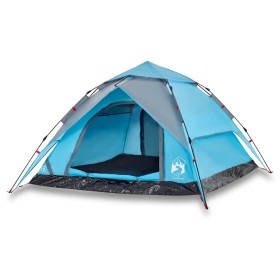 vidaXL Kuppel-Campingzelt 4 Personen Blau Quick Release