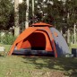 vidaXL Kuppel-Campingzelt 4 Personen Grau und Orange Quick Release vidaXL Kuppel-Campingzelt 4 Personen Grau und Orange Quick Release