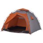 vidaXL Kuppel-Campingzelt 4 Personen Grau und Orange Quick Release vidaXL Kuppel-Campingzelt 4 Personen Grau und Orange Quick Release