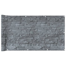 vidaXL Balkon-Sichtschutz Steinoptik Grau 800x75 cm PVC