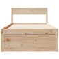 vidaXL Massivholzbett ohne Matratze 90x190 cm Kiefernholz