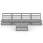 5-tlg. Garten-Lounge-Set Grau Kiefer Massivholz 5-tlg. Garten-Lounge-Set Grau Kiefer Massivholz