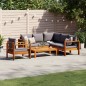 vidaXL 5-tlg. Garten-Sofagarnitur mit Kissen Massivholz Akazie vidaXL 5-tlg. Garten-Sofagarnitur mit Kissen Massivholz Akazie