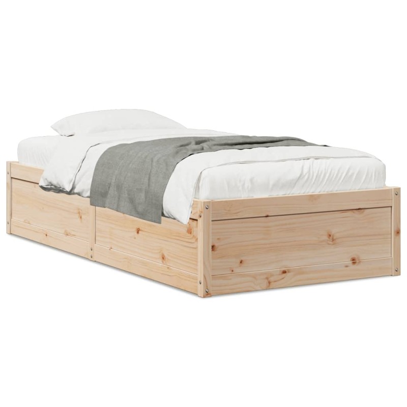 vidaXL Massivholzbett ohne Matratze 75x190 cm Kiefernholz vidaXL Massivholzbett ohne Matratze 75x190 cm Kiefernholz
