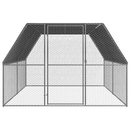 vidaXL Hühnerkäfig 3x4x2 m Verzinkter Stahl