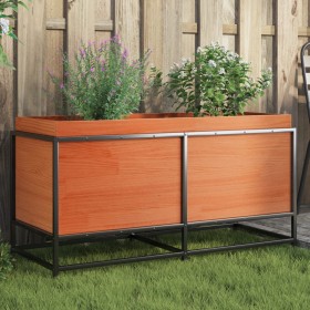 vidaXL Pflanzkübel Wachsbraun 100x40x50 cm Massivholz Kiefer