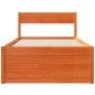 vidaXL Massivholzbett ohne Matratze Wachsbraun 90x200 Kiefernholz vidaXL Massivholzbett ohne Matratze Wachsbraun 90x200 Kiefernholz