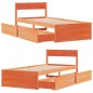 vidaXL Massivholzbett ohne Matratze Wachsbraun 90x200 Kiefernholz vidaXL Massivholzbett ohne Matratze Wachsbraun 90x200 Kiefernholz