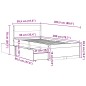 vidaXL Massivholzbett ohne Matratze Wachsbraun 90x200 Kiefernholz vidaXL Massivholzbett ohne Matratze Wachsbraun 90x200 Kiefernholz