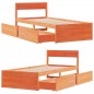 vidaXL Massivholzbett ohne Matratze Wachsbraun 90x190 cm Kiefernholz vidaXL Massivholzbett ohne Matratze Wachsbraun 90x190 cm Kiefernholz