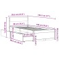 vidaXL Massivholzbett ohne Matratze Wachsbraun 90x190 cm Kiefernholz vidaXL Massivholzbett ohne Matratze Wachsbraun 90x190 cm Kiefernholz