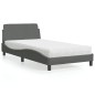 vidaXL Bett mit Matratze Dunkelgrau 100x200 cm Stoff vidaXL Bett mit Matratze Dunkelgrau 100x200 cm Stoff