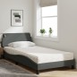 vidaXL Bett mit Matratze Dunkelgrau 100x200 cm Stoff vidaXL Bett mit Matratze Dunkelgrau 100x200 cm Stoff
