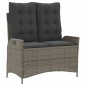 vidaXL 4-tlg. Garten-Essgruppe mit Kissen Grau Poly Rattan vidaXL 4-tlg. Garten-Essgruppe mit Kissen Grau Poly Rattan