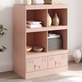 vidaXL Highboard Rosa 67x39x95 cm Stahl
