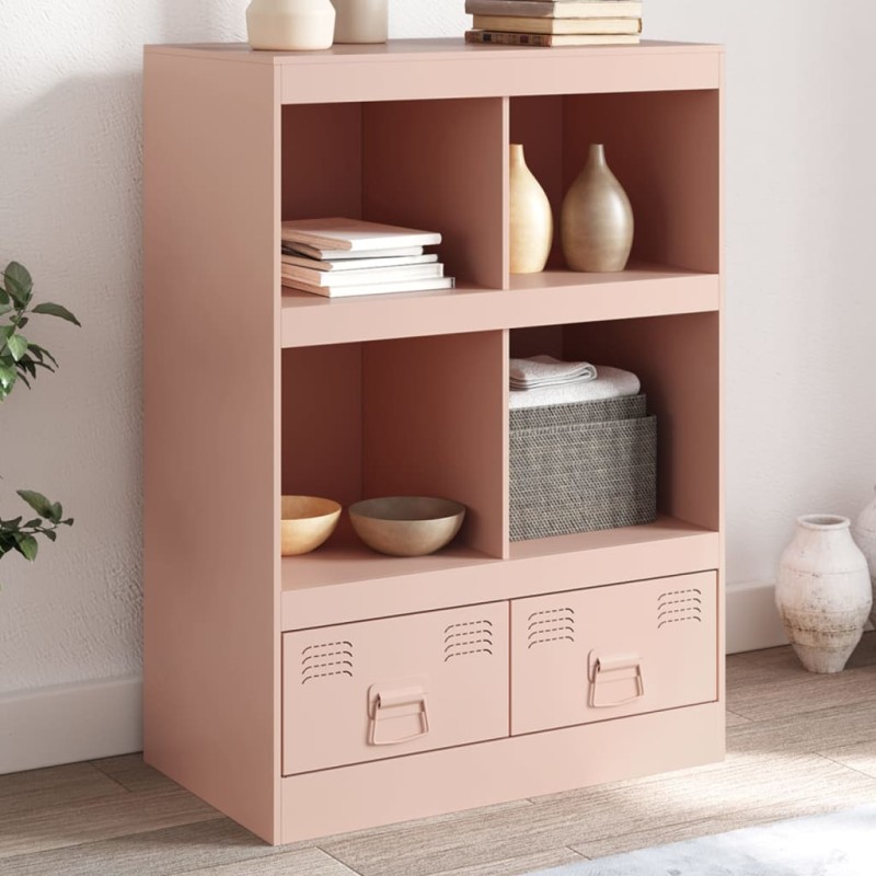 vidaXL Highboard Rosa 67x39x95 cm Stahl