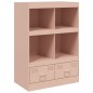 vidaXL Highboard Rosa 67x39x95 cm Stahl