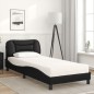 vidaXL Bett mit Matratze Schwarz 80x200 cm Kunstleder vidaXL Bett mit Matratze Schwarz 80x200 cm Kunstleder