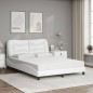 vidaXL Bett mit Matratze Weiß 120x200 cm Kunstleder vidaXL Bett mit Matratze Weiß 120x200 cm Kunstleder