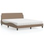 vidaXL Bett mit Matratze Cappuccino-Braun 160x200 cm Kunstleder vidaXL Bett mit Matratze Cappuccino-Braun 160x200 cm Kunstleder
