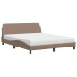 vidaXL Bett mit Matratze Cappuccino-Braun 160x200 cm Kunstleder vidaXL Bett mit Matratze Cappuccino-Braun 160x200 cm Kunstleder