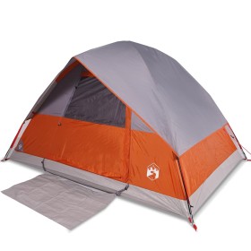 vidaXL Kuppel-Campingzelt 2 Personen Orange Wasserdicht
