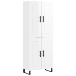 Highboard Hochglanz-Weiß 69,5x34x180 cm Holzwerkstoff