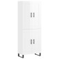 Highboard Hochglanz-Weiß 69,5x34x180 cm Holzwerkstoff Highboard Hochglanz-Weiß 69,5x34x180 cm Holzwerkstoff