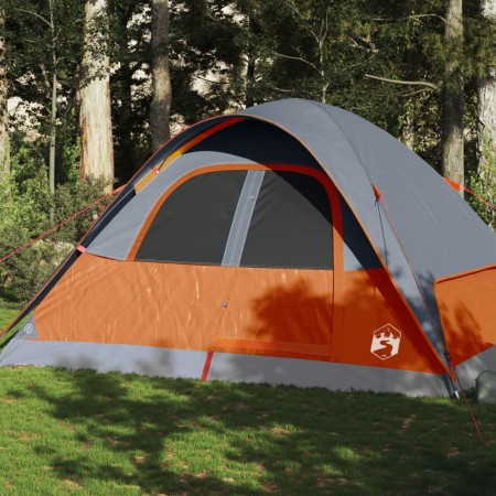 vidaXL Kuppel-Familienzelt 6 Personen Orange Wasserdicht