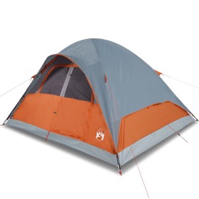 vidaXL Kuppel-Familienzelt 6 Personen Orange Wasserdicht