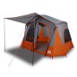 vidaXL Campingzelt 5 Personen Grau und Orange Wasserdicht vidaXL Campingzelt 5 Personen Grau und Orange Wasserdicht