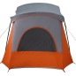 vidaXL Campingzelt 5 Personen Grau und Orange Wasserdicht vidaXL Campingzelt 5 Personen Grau und Orange Wasserdicht