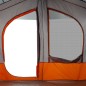 vidaXL Campingzelt 5 Personen Grau und Orange Wasserdicht vidaXL Campingzelt 5 Personen Grau und Orange Wasserdicht