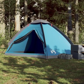 vidaXL Kuppel-Campingzelt 4 Personen Blau Wasserdicht