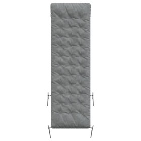 vidaXL Sonnenliegen-Auflage Grau 160x50x10 cm Wildleder-Optik