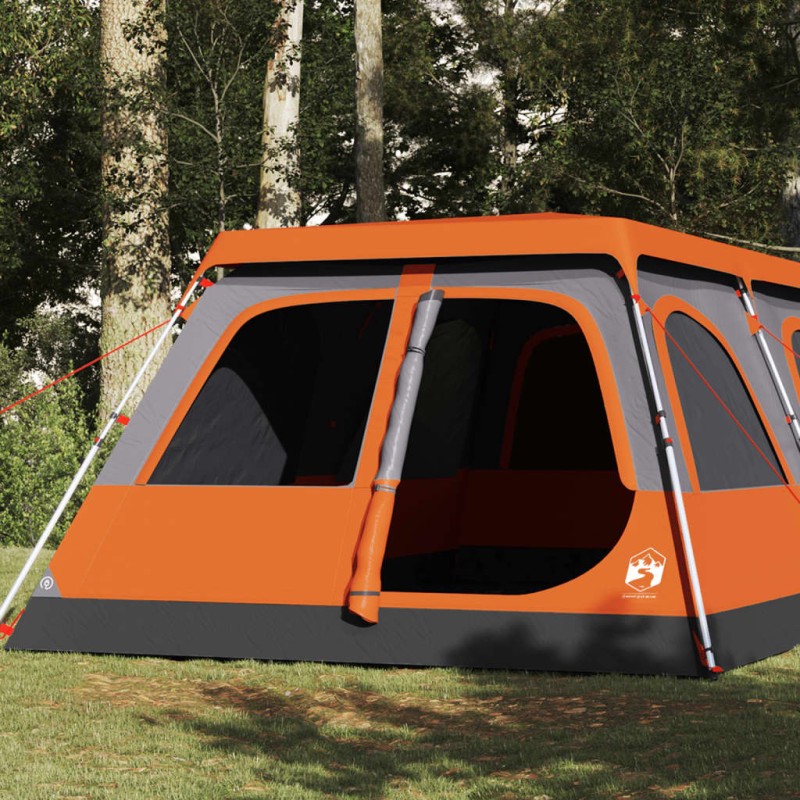 vidaXL Kuppel-Familienzelt 8 Personen Grau und Orange Quick Release vidaXL Kuppel-Familienzelt 8 Personen Grau und Orange Quick Release