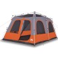 vidaXL Kuppel-Familienzelt 8 Personen Grau und Orange Quick Release vidaXL Kuppel-Familienzelt 8 Personen Grau und Orange Quick Release