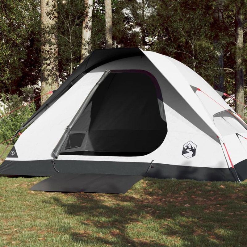 vidaXL Kuppel-Campingzelt 4 Personen Weiß Dunkel Wasserdicht vidaXL Kuppel-Campingzelt 4 Personen Weiß Dunkel Wasserdicht