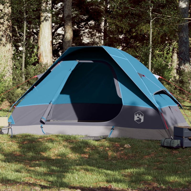 vidaXL Kuppel-Familienzelt 6 Personen Blau Wasserdicht vidaXL Kuppel-Familienzelt 6 Personen Blau Wasserdicht