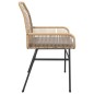 vidaXL Gartenstühle 2 Stk. mit Kissen Braun Poly Rattan vidaXL Gartenstühle 2 Stk. mit Kissen Braun Poly Rattan