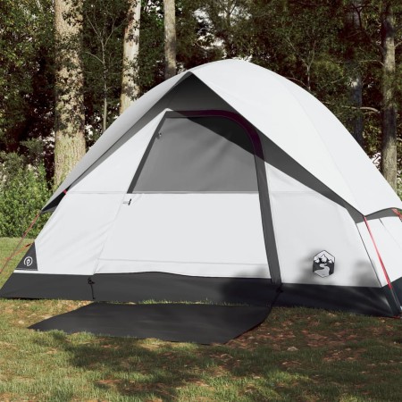 vidaXL Kuppel-Campingzelt 3 Personen Weiß Dunkel Wasserdicht