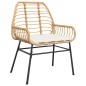 vidaXL Gartenstühle 2 Stk. mit Kissen Braun Poly Rattan vidaXL Gartenstühle 2 Stk. mit Kissen Braun Poly Rattan