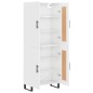 Highboard Hochglanz-Weiß 69,5x34x180 cm Holzwerkstoff Highboard Hochglanz-Weiß 69,5x34x180 cm Holzwerkstoff