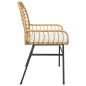 vidaXL Gartenstühle 2 Stk. mit Kissen Braun Poly Rattan vidaXL Gartenstühle 2 Stk. mit Kissen Braun Poly Rattan