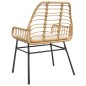 vidaXL Gartenstühle 2 Stk. mit Kissen Braun Poly Rattan vidaXL Gartenstühle 2 Stk. mit Kissen Braun Poly Rattan