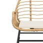 vidaXL Gartenstühle 2 Stk. mit Kissen Braun Poly Rattan vidaXL Gartenstühle 2 Stk. mit Kissen Braun Poly Rattan