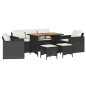 vidaXL 6-tlg. Garten-Sofagarnitur mit Kissen Schwarz Poly Rattan vidaXL 6-tlg. Garten-Sofagarnitur mit Kissen Schwarz Poly Rattan