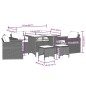 vidaXL 6-tlg. Garten-Sofagarnitur mit Kissen Schwarz Poly Rattan vidaXL 6-tlg. Garten-Sofagarnitur mit Kissen Schwarz Poly Rattan