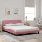 vidaXL Bett mit Matratze Rosa 160x200 cm Samt vidaXL Bett mit Matratze Rosa 160x200 cm Samt