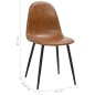 Esszimmerstühle 6 Stk. Glänzend Braun Kunstleder Esszimmerstühle 6 Stk. Glänzend Braun Kunstleder